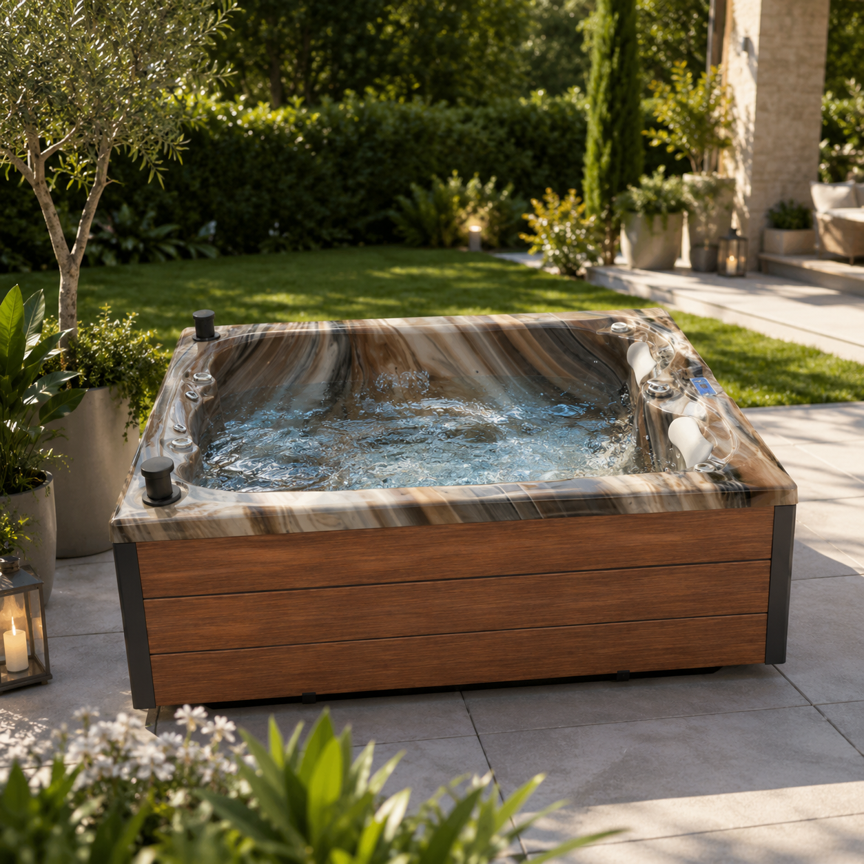 Spa rigide 5 places Valewa en bois